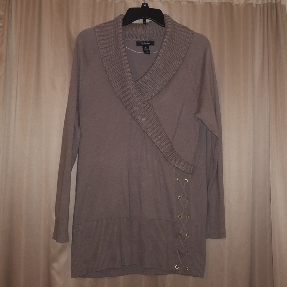 Mock Wrap Sweater